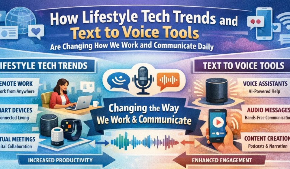 How Lifestyle Tech Trends and Text to Voice Tools Are Changing How We Work and Communicate Daily